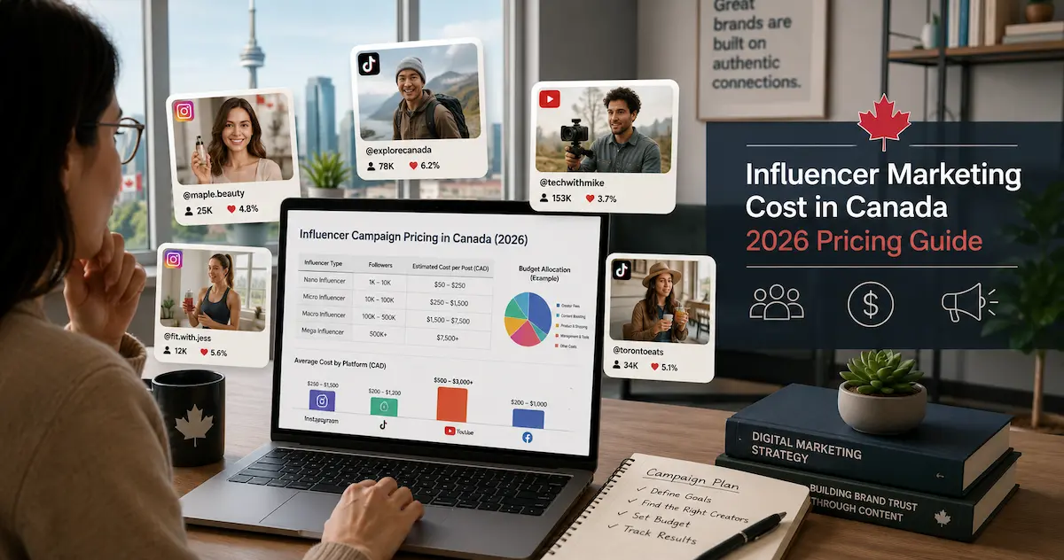 How Much Does Influencer Marketing Cost in Canada? (2026 Pricing Guide)